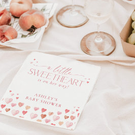 Guardanapo De Papel Um Pequeno Amor, Chá de fraldas Rosa