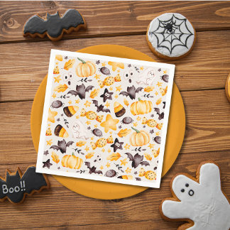 Guardanapo De Papel Um Pequeno Boo Chá de Bebê de Halloween
