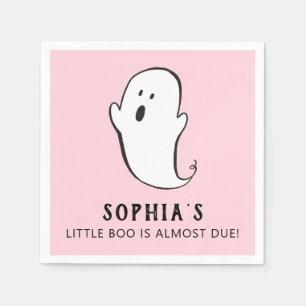 Guardanapo De Papel Um Pequeno Boo É Quase Devido Ao Bebê De Hallowe