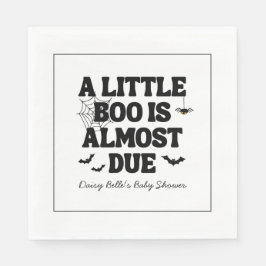 Guardanapo De Papel Um Pequeno Boo Está Quase Para O Chá de fraldas De