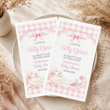 Um Pequeno Chá de Bebê Cottagecore Rosa de Ganso B