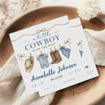 Um Pequeno Chá de Bebê Cowboy Menino