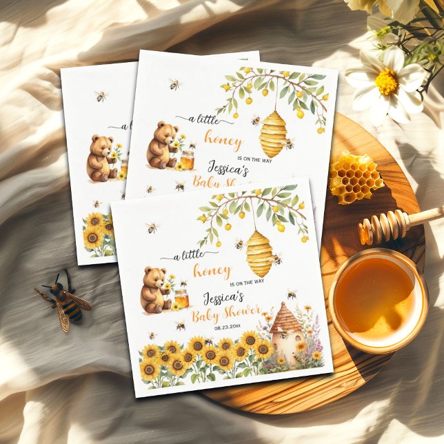 Guardanapo De Papel Um Pequeno Chá de fraldas De Abelhas De Mel (Criador carregado)