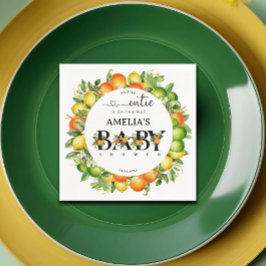 Guardanapo De Papel Um Pequeno Chá de fraldas De Citros De Laranja