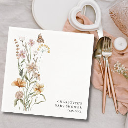 Guardanapo De Papel Um pequeno Chá de fraldas de flor selvagem