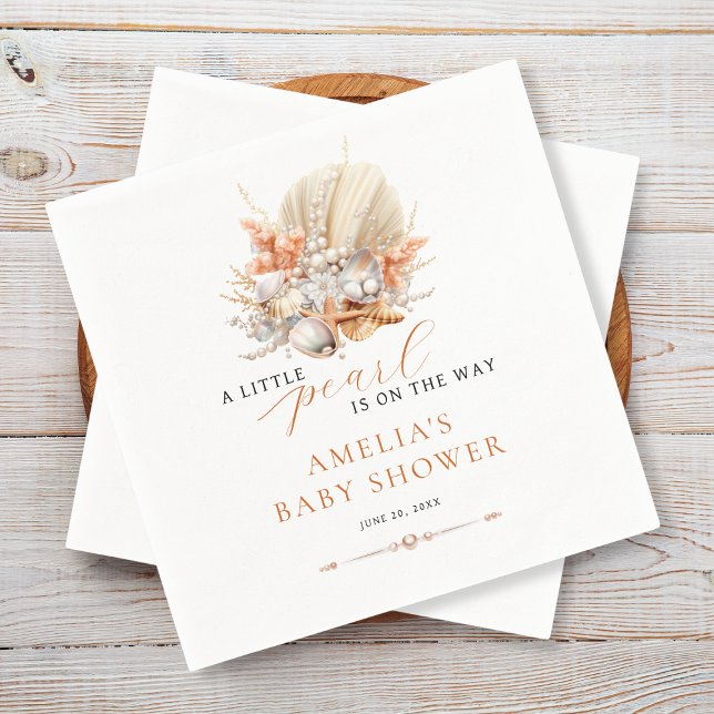 Guardanapo De Papel Um Pequeno Chá de fraldas de Pérolas Costeiras Nap (Criador carregado)