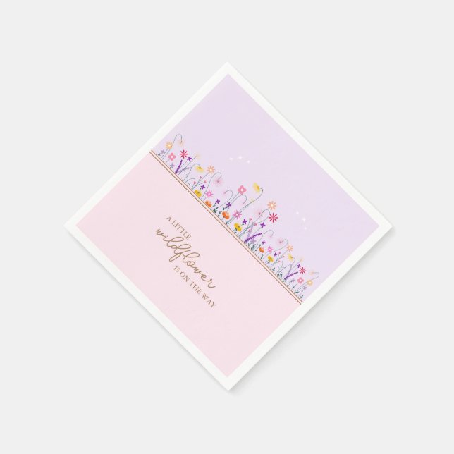 Guardanapo De Papel Um Pequeno Chá de fraldas Delicado Moderno De Flor (Canto)