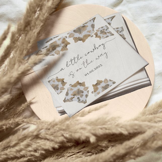 Guardanapo De Papel Um Pequeno Cowboy está a caminho (cowboy napkins)