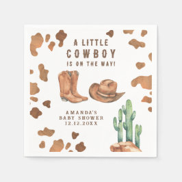 Guardanapo De Papel Um Pequeno Cowboy está a caminho do Chá de fraldas