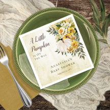 Um Pequeno Pumpkin Colhe Um Dourado Chá de fraldas