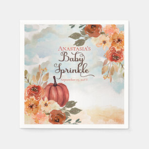 Guardanapo De Papel Um Pequeno Pumpkin   Floral Girl Sprinkle