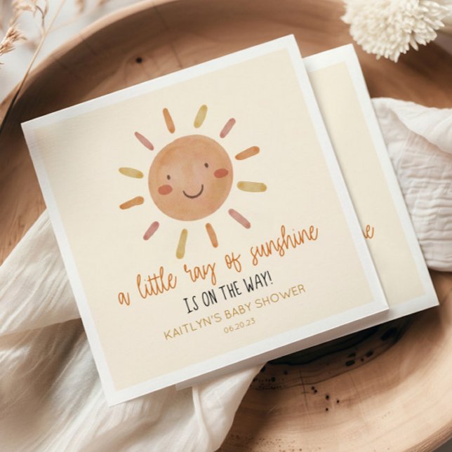 Guardanapo De Papel Um Pequeno Raio De Chá de fraldas Amarelo Sol (Criador carregado)