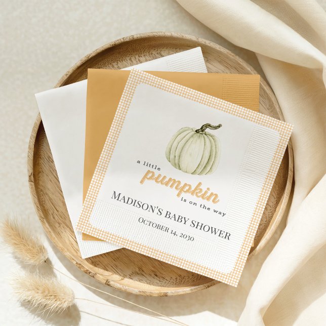 Guardanapo De Papel Um Pouco De Pumpkin Chá de fraldas Napkin (Criador carregado)