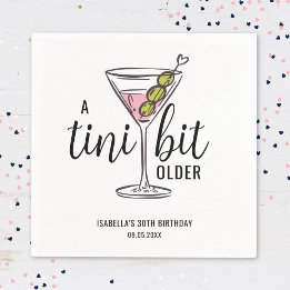 Guardanapo De Papel Um Pouco Mais Velho Aniversário de Martini Desenha