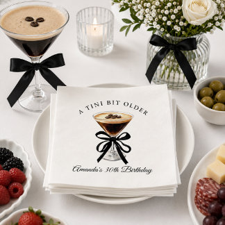 Guardanapo De Papel Um Pouco Mais Velho Espresso Martini Aniversário