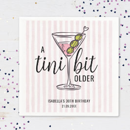 Guardanapo De Papel Um Pouco Mais Velho Tema de Aniversário Pink Marti