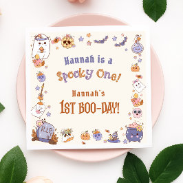 Guardanapo De Papel Um primeiro aniversario Fantasma de Bebê Cute no D