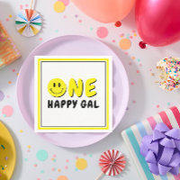 Um primeiro aniversario Feliz, Festa Amarelo Smile