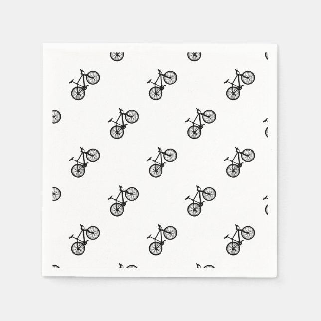 Guardanapo De Papel Um simples rabisco de bicicleta desenhado à mão (Frente)