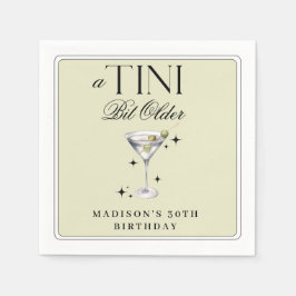 Guardanapo De Papel Um Tini Bit Antigo Martini Olive Birday