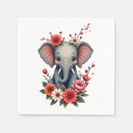 Guardanapo De Papel Um toque do verão: O bebê elefante