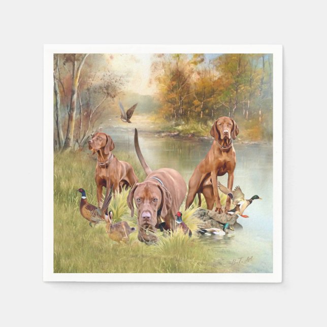 Guardanapo De Papel Um versátil aristocrata no Vizsla Húngaro (Frente)