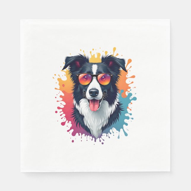 Guardanapo De Papel Uma bela Collie de Cães [RB#10009] (Frente)