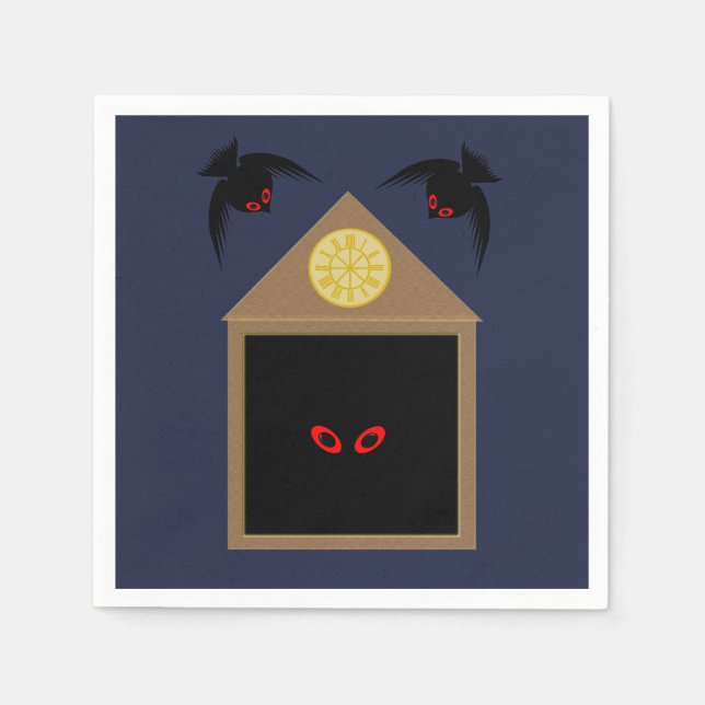 Guardanapo De Papel Uma Desgentileza de Ravens Halloween (Frente)