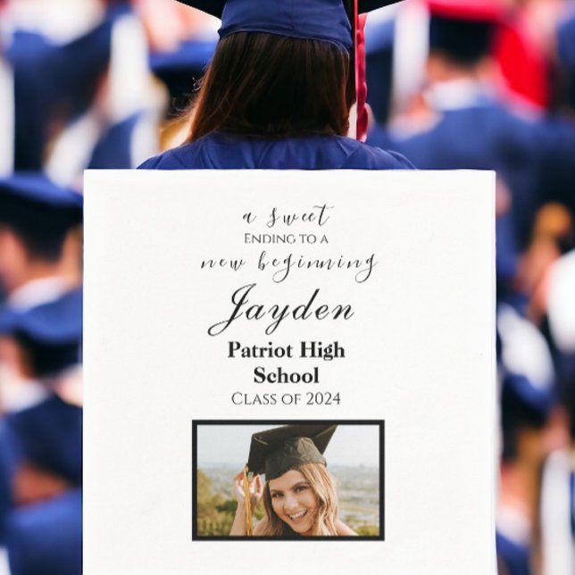 Guardanapo De Papel Uma doce extremidade para uma nova foto de graduaç (Criador carregado)