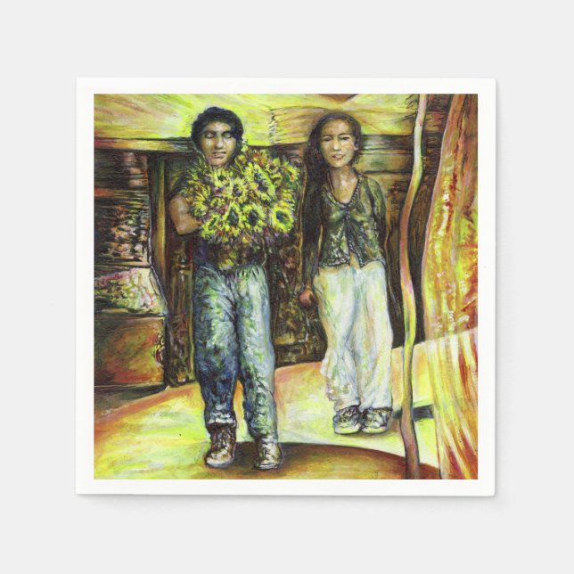 Guardanapo De Papel Uma Fase de ChapeI Sistina de um ChaIIenge (Frente)