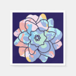 Guardanapo De Papel Uma flor feita de manchas de tinta