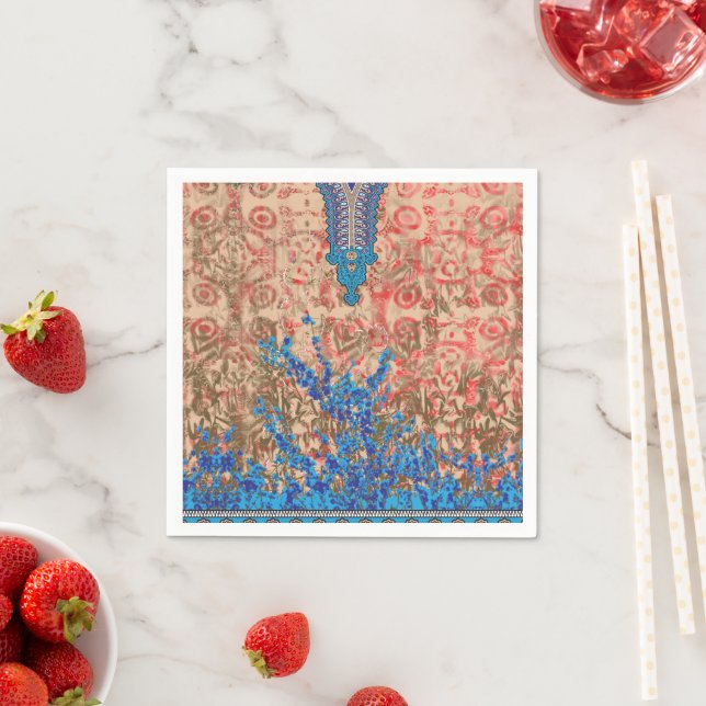 Guardanapo De Papel uma fotografia de um cachecol azul e bege (Insitu)