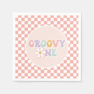Guardanapo De Papel Uma garota muito fixe Pink Daisy Checker