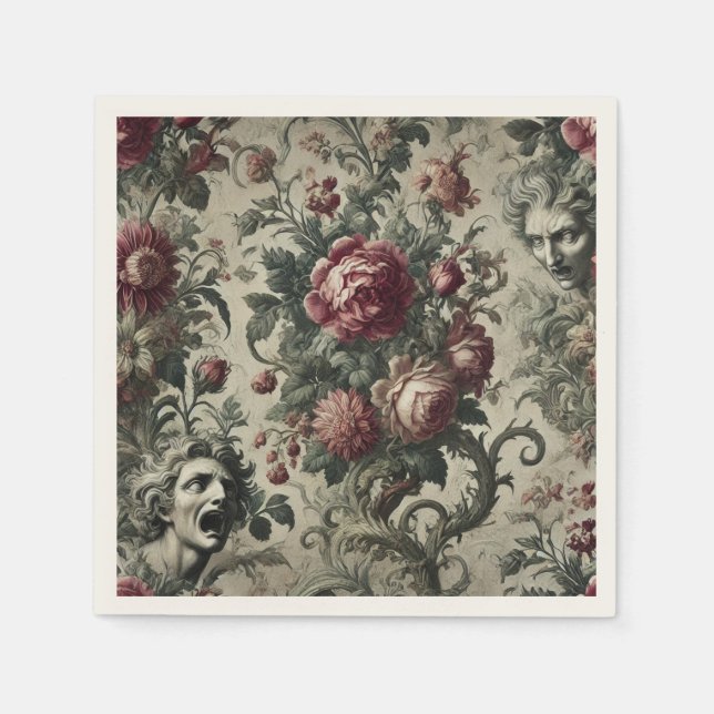 Guardanapo De Papel 🌹 Uma Herança Oca – Gótico Vitoriano (Frente)