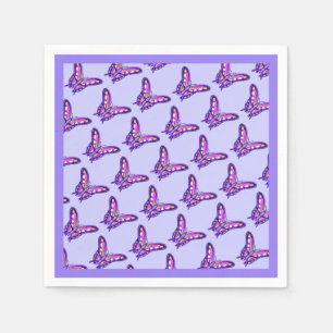 Guardanapo De Papel Uma margarida/borboleta do paraíso roxo
