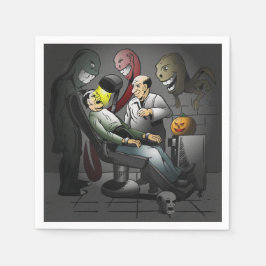 Guardanapo De Papel Uma noite de Halloween no dentista