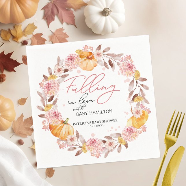 Guardanapo De Papel Uma Pequena Abóbora Está A Caminho Do Chá de frald (Criador carregado)