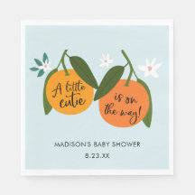 Uma Pequena Cutie está no caminho Laranja Napkins