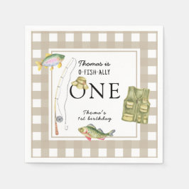 Guardanapo De Papel Uma pequena Festa de aniversário do pescador