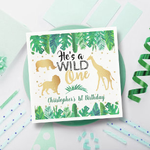Guardanapo De Papel Uma primeira festa de aniversário selvagem dos