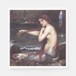 Guardanapo De Papel Uma Sereia de J W Waterhouse, 1901