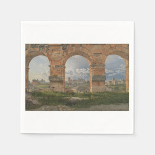 Guardanapo De Papel Uma Vista através de Três Arcos do Coliseu