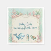 Under the Sea Animals Aquamarine Baby Shower
