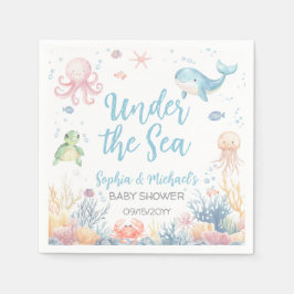 Guardanapo De Papel Under the Sea Baby Shower Party