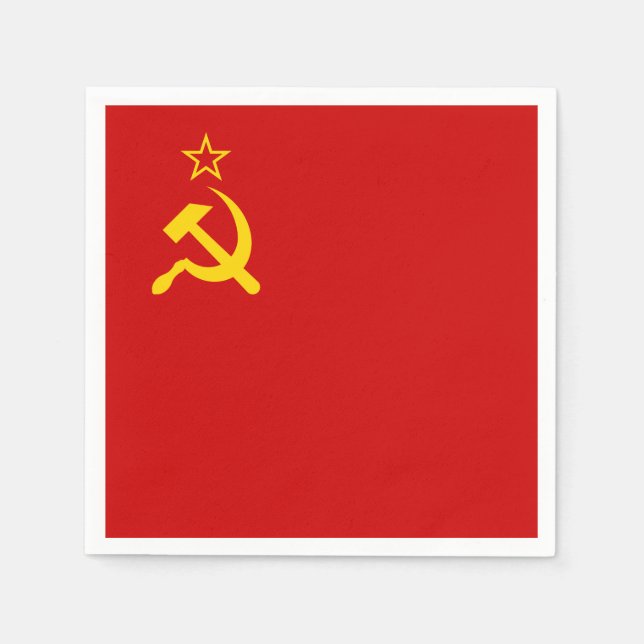 Guardanapo De Papel União Soviética da URSS Doença Comunista e Martelo (Frente)