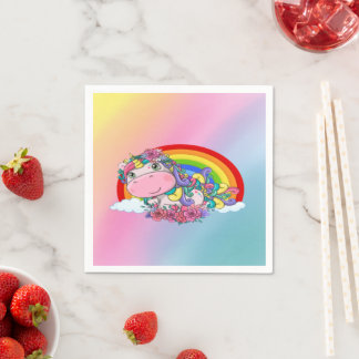 Guardanapo De Papel Unicorn feliz aniversário Napkins