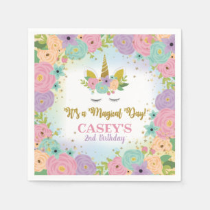 Guardanapo De Papel Unicorn Festa de aniversário Napkin