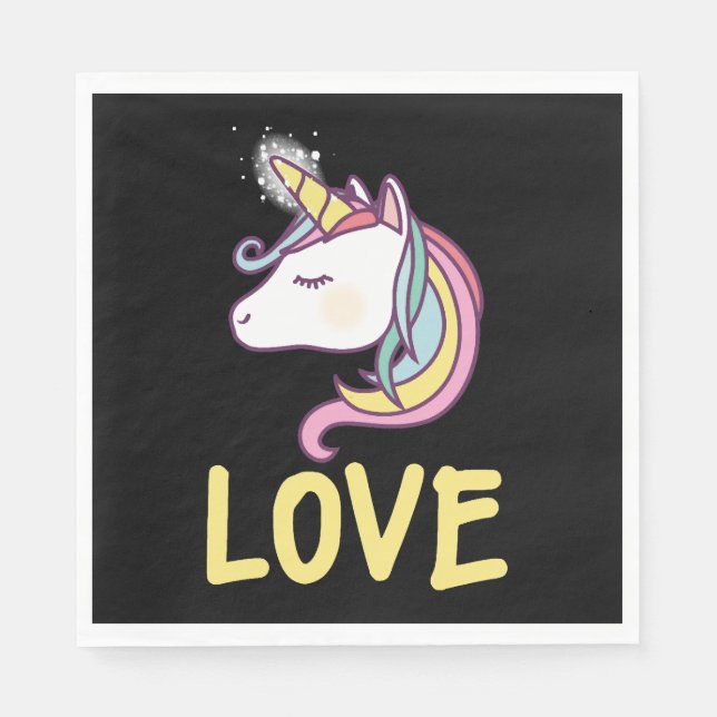 Guardanapo De Papel Unicorn Love (Frente)