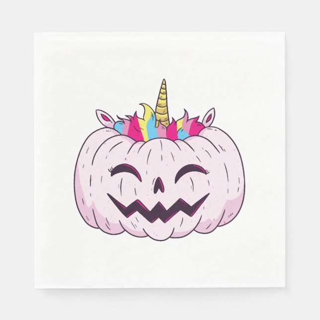 Guardanapo De Papel unicórnio de Halloween      (Frente)