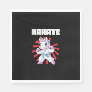 Guardanapo De Papel Unicórnio Fofo de Karatê Artes Marciais Japonesas 